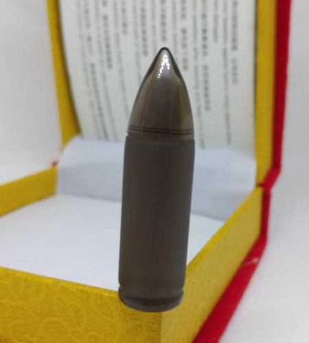 Obsidian-Bullet Pendant Necklace